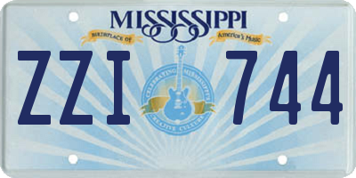 MS license plate ZZI744