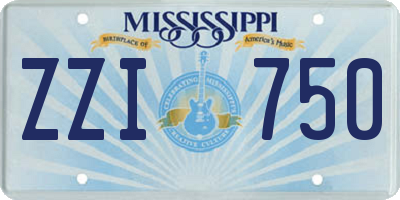 MS license plate ZZI750