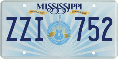 MS license plate ZZI752