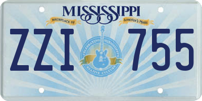 MS license plate ZZI755