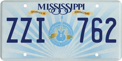 MS license plate ZZI762