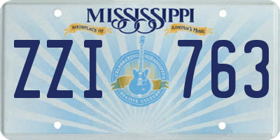 MS license plate ZZI763