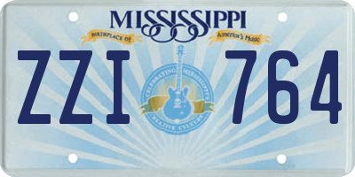 MS license plate ZZI764