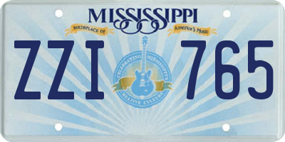MS license plate ZZI765