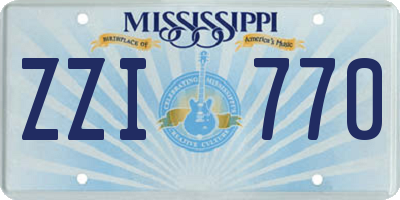 MS license plate ZZI770