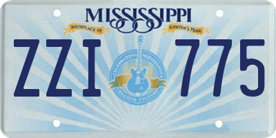 MS license plate ZZI775