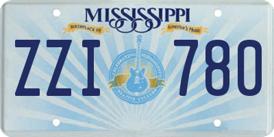 MS license plate ZZI780