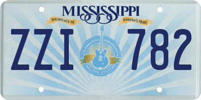 MS license plate ZZI782