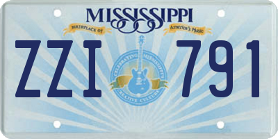 MS license plate ZZI791