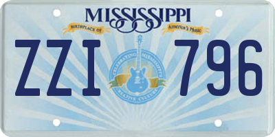 MS license plate ZZI796