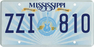MS license plate ZZI810