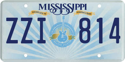MS license plate ZZI814