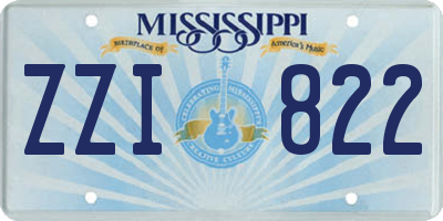 MS license plate ZZI822