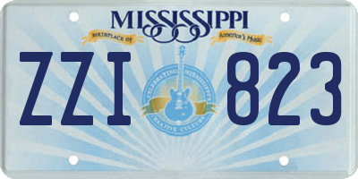 MS license plate ZZI823