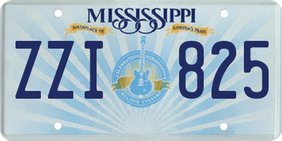 MS license plate ZZI825