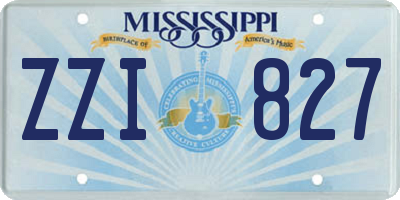 MS license plate ZZI827