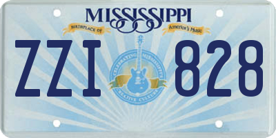 MS license plate ZZI828