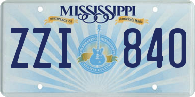 MS license plate ZZI840