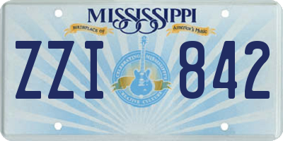 MS license plate ZZI842