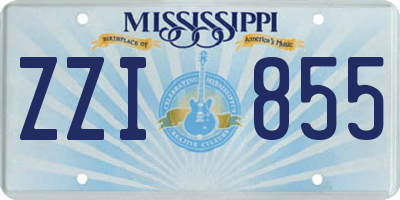 MS license plate ZZI855