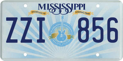 MS license plate ZZI856