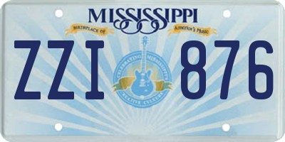MS license plate ZZI876