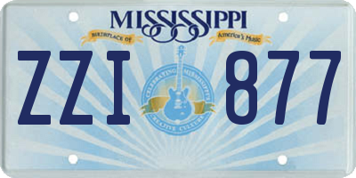 MS license plate ZZI877