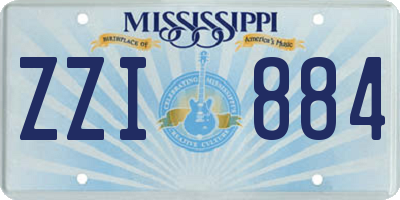 MS license plate ZZI884