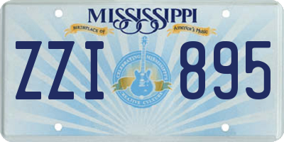 MS license plate ZZI895