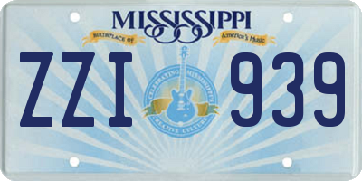 MS license plate ZZI939