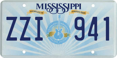 MS license plate ZZI941