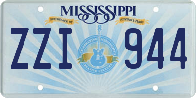 MS license plate ZZI944