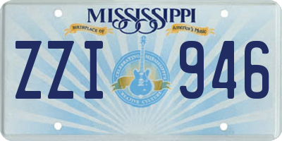 MS license plate ZZI946