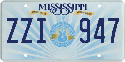 MS license plate ZZI947