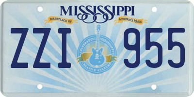 MS license plate ZZI955