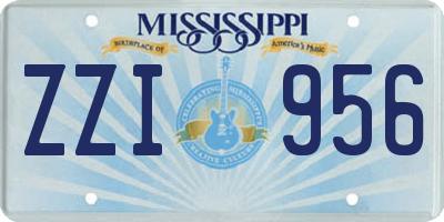 MS license plate ZZI956