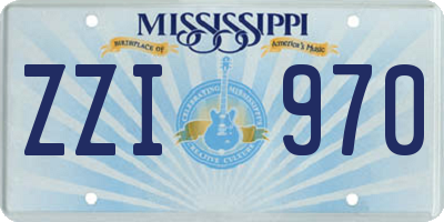 MS license plate ZZI970