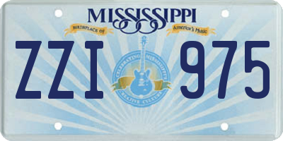 MS license plate ZZI975