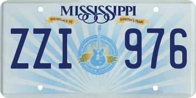 MS license plate ZZI976