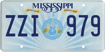 MS license plate ZZI979