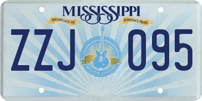MS license plate ZZJ095