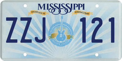 MS license plate ZZJ121