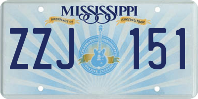 MS license plate ZZJ151