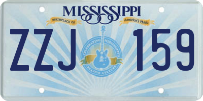 MS license plate ZZJ159