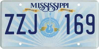 MS license plate ZZJ169