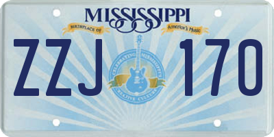 MS license plate ZZJ170