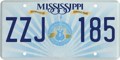 MS license plate ZZJ185