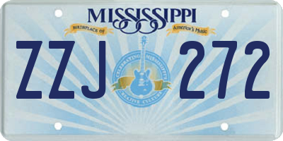 MS license plate ZZJ272