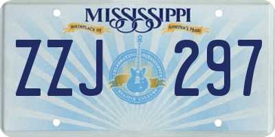 MS license plate ZZJ297