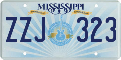 MS license plate ZZJ323